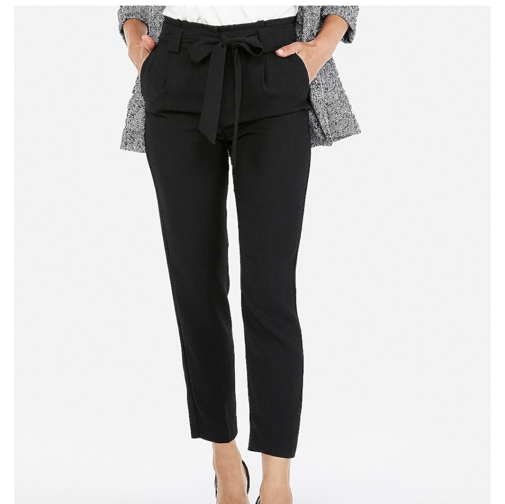 EXPRESS High Rise/Tie Front/ Ankle Pants